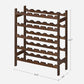30- Bottle Walnut 5-Tier Wine Rack FredCo