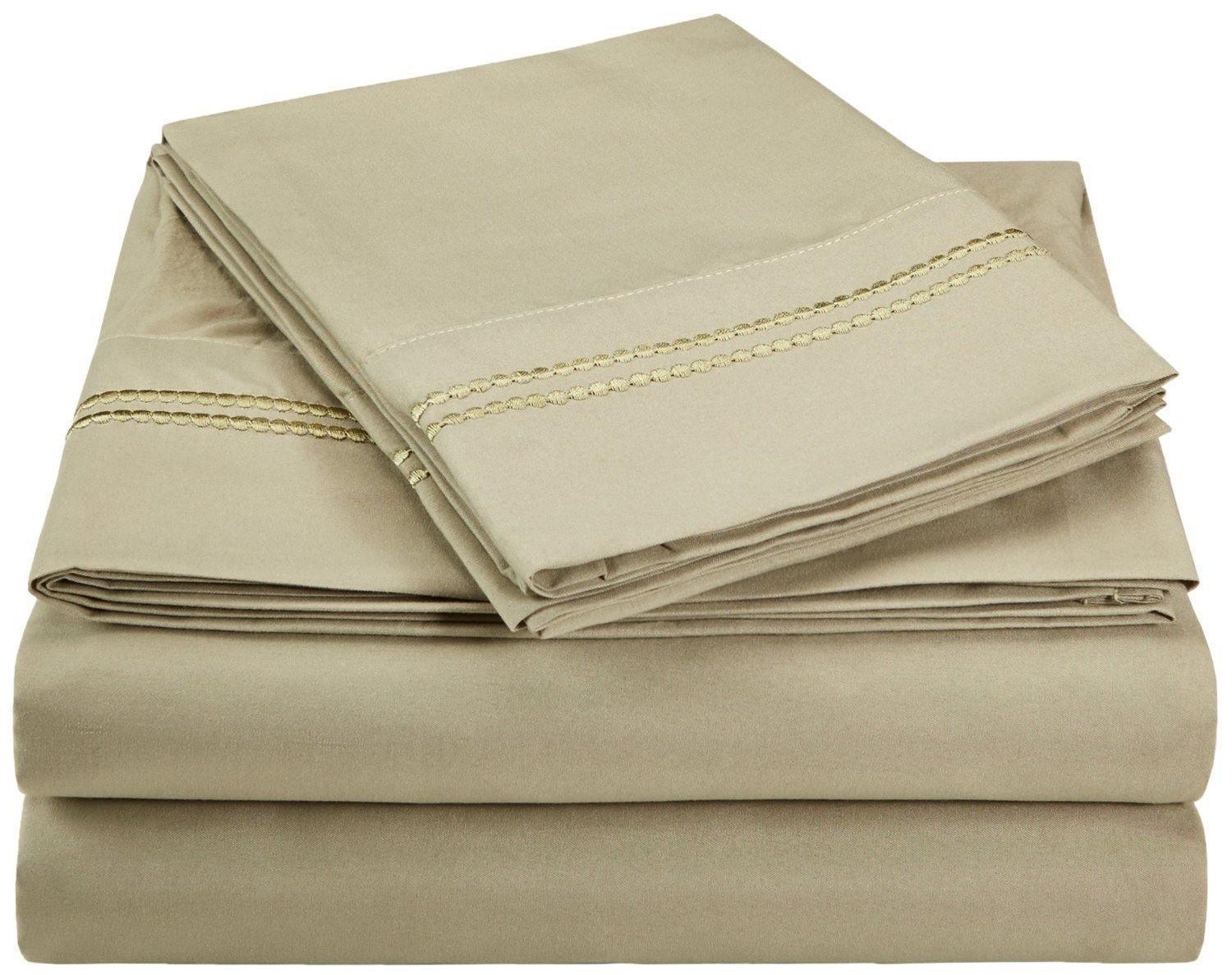 3000 Series Wrinkle Resistant 2 Line Embroidery Sheet Set FredCo