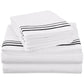 3000 Series Wrinkle Resistant 3 Line Embroidery 6 Piece Sheet Set FredCo