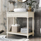 36" Bathroom Vanity Base without Sink, Open Storage Shelf, Antique White WF294112AAK FredCo