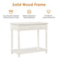36" Bathroom Vanity Base without Sink, Open Storage Shelf, Antique White WF294112AAK FredCo