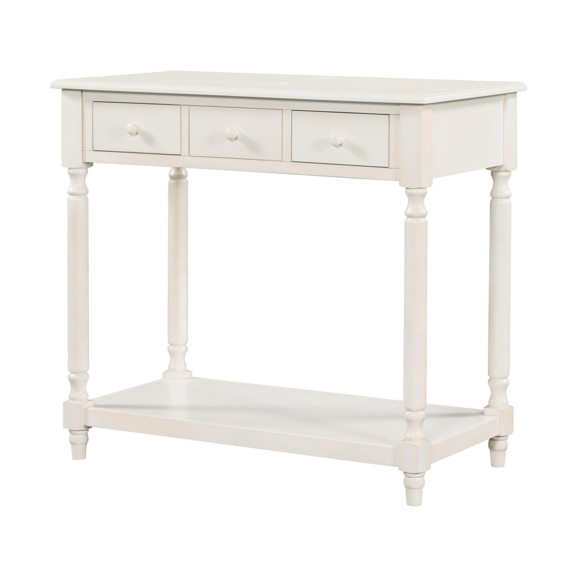 36" Bathroom Vanity Base without Sink, Open Storage Shelf, Antique White WF294112AAK FredCo
