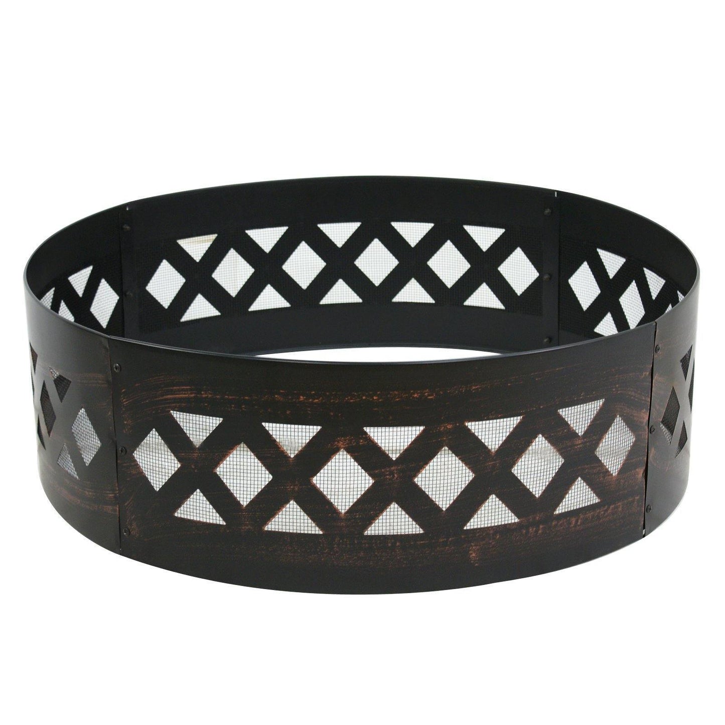 36" Portable Steel Fire Pit Ring Metal Campfire Ring Fire Rings Backyard Camping Cookout BBQ Patio FredCo