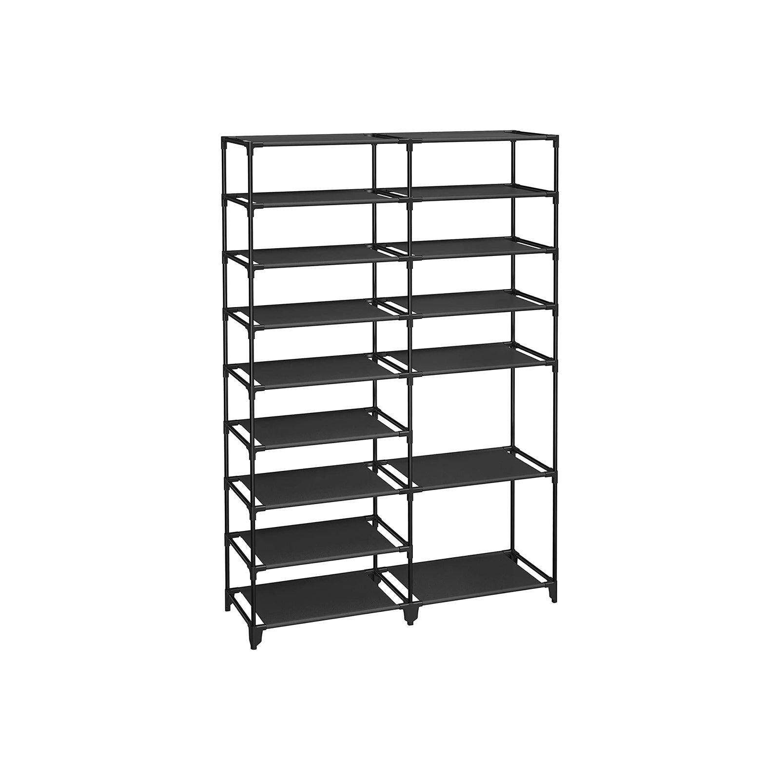 36x Shoe Rack Storage Organizer Black FredCo