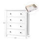 4-Drawer Dresser Chest of Drawers, White FredCo