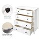 4-Drawer Dresser Chest of Drawers, White FredCo