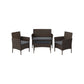 4-Piece Patio Furniture Set, Gray Rattan FredCo