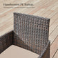 4 piece Patio Furniture Table Set, Brown Rattan FredCo