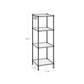 4-Tier Bathroom Shelf Black FredCo