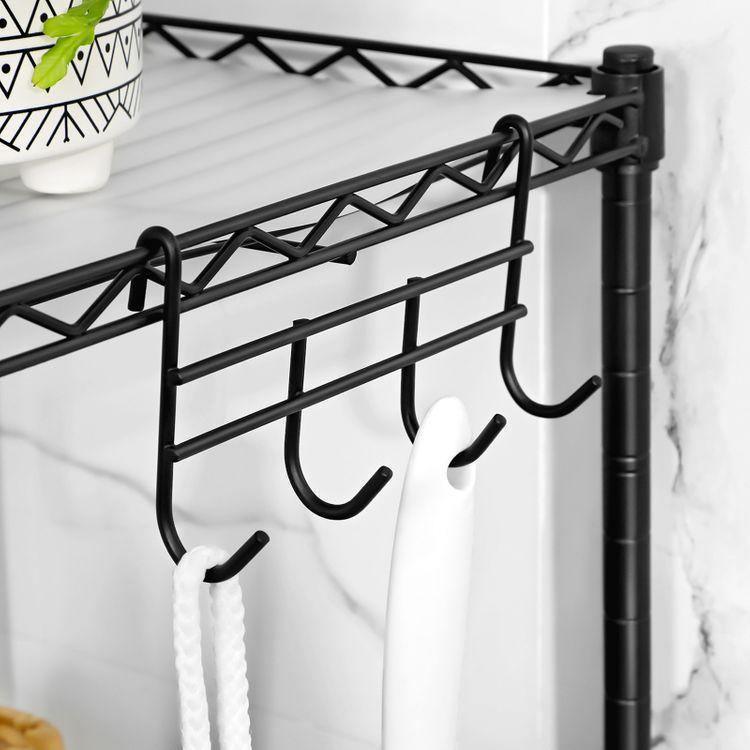 4-Tier Bathroom Shelf Black FredCo