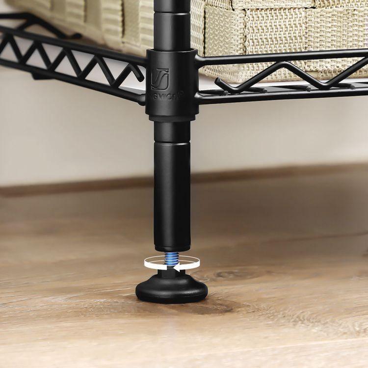 4-Tier Bathroom Shelf Black FredCo