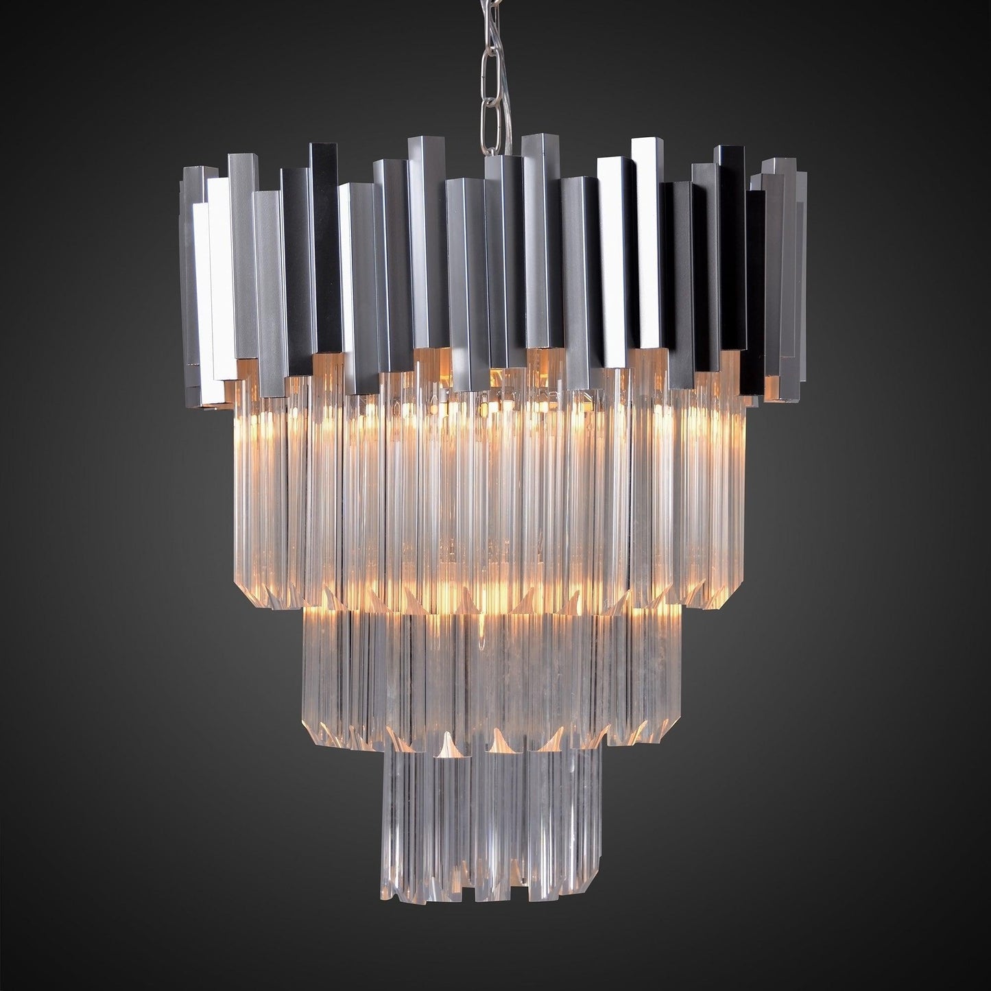 4-Tier Crystal Chandelier ZD6499-4PN FredCo