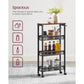 4-Tier Rolling Storage Cart Rustic Brown FredCo