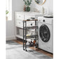 4-Tier Rolling Storage Cart Rustic Brown FredCo