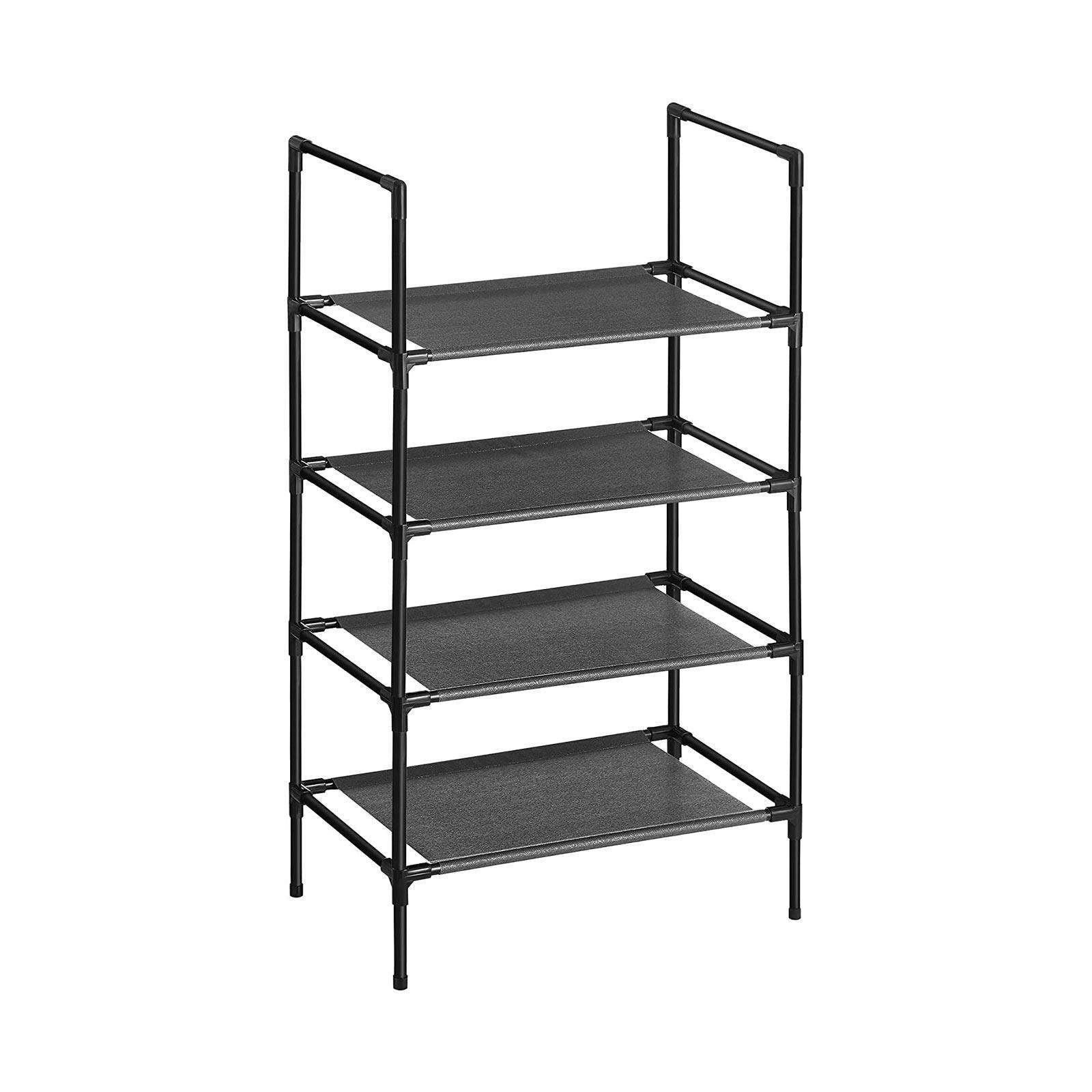 4-Tier Shoe Rack Black, 1 FredCo
