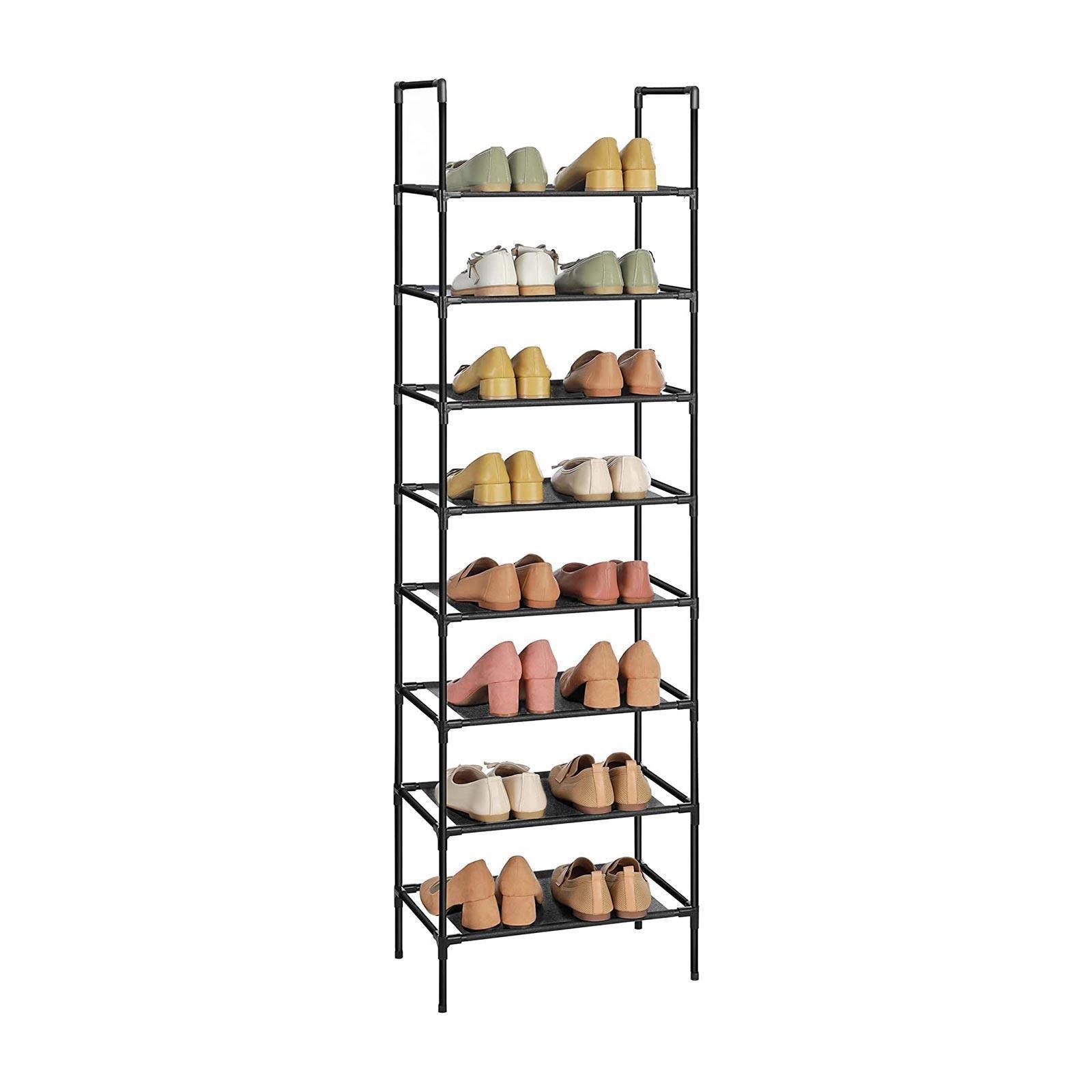 4-Tier Shoe Rack Black, Set of 2 FredCo