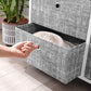 4-Tier Storage Dresser Mottled Gray and White FredCo