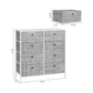 4-Tier Storage Dresser Mottled Gray and White FredCo