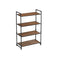 4-Tier Storage Rack Rustic Brown and Black | FredCo