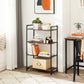 4-Tier Storage Rack Rustic Brown and Black FredCo