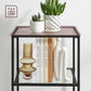 4-Tier Tempered Glass Bookcase, living room Black FredCo