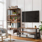 4 Tiers Office Storage Shelf, Rustic Brown FredCo