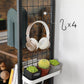 4 Tiers Office Storage Shelf, Rustic Brown FredCo