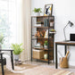 4 Tiers Office Storage Shelf, Rustic Brown FredCo