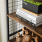4 Tiers Office Storage Shelf, Rustic Brown FredCo
