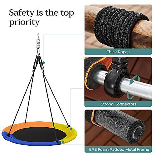 40" Outdoor Indoor Saucer Tree Swing FredCo