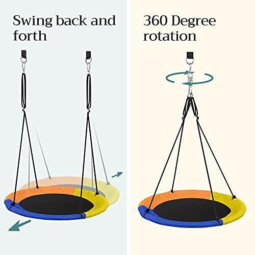 40" Outdoor Indoor Saucer Tree Swing FredCo