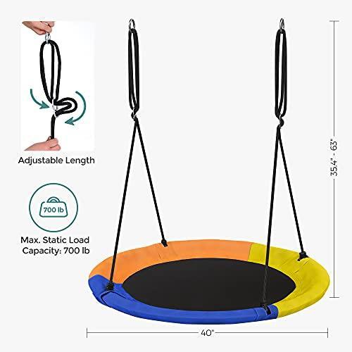 40" Outdoor Indoor Saucer Tree Swing FredCo