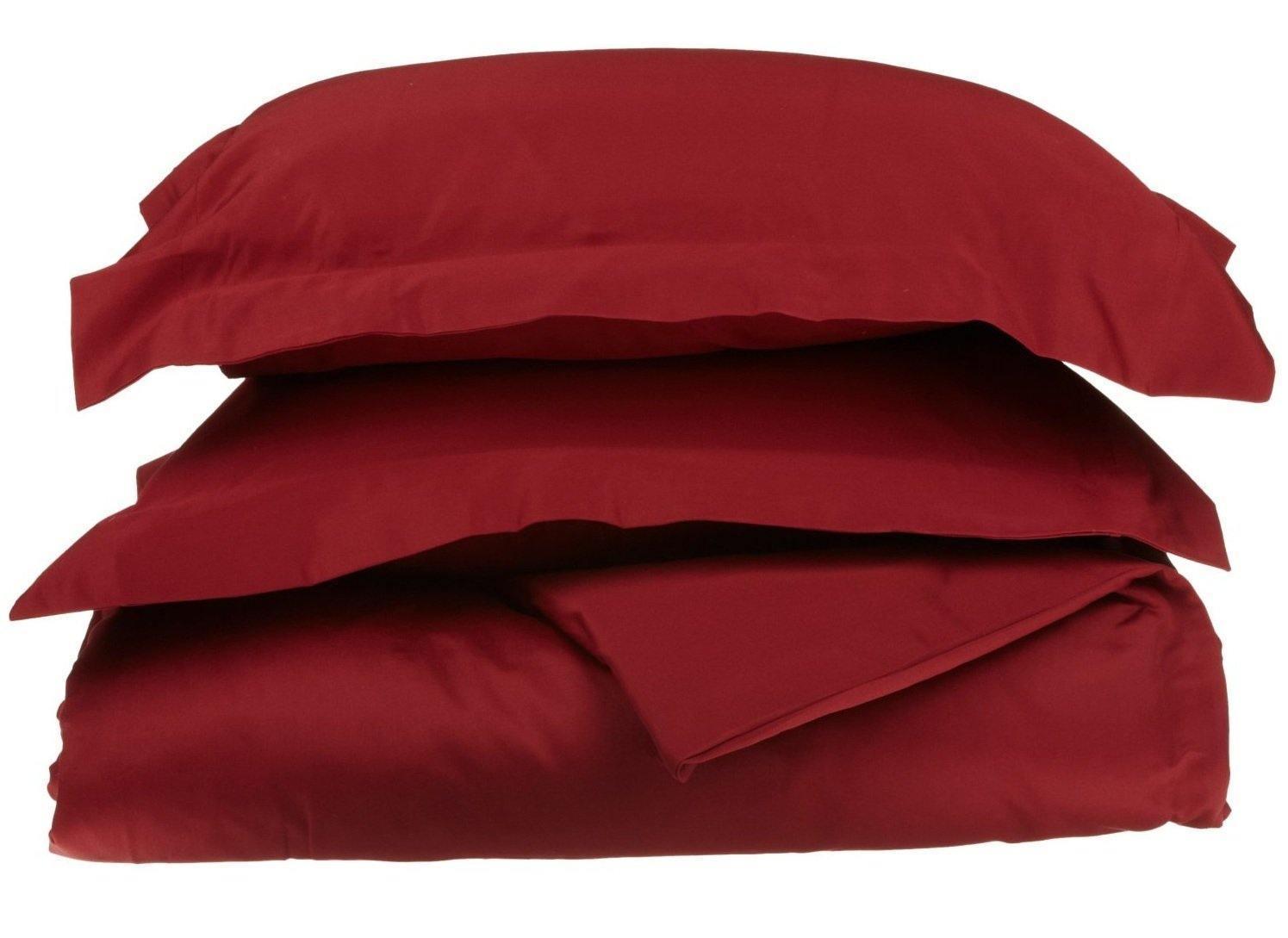 400-Thread Count 100% Egyptian Cotton Elegant Solid Duvet Cover Set FredCo