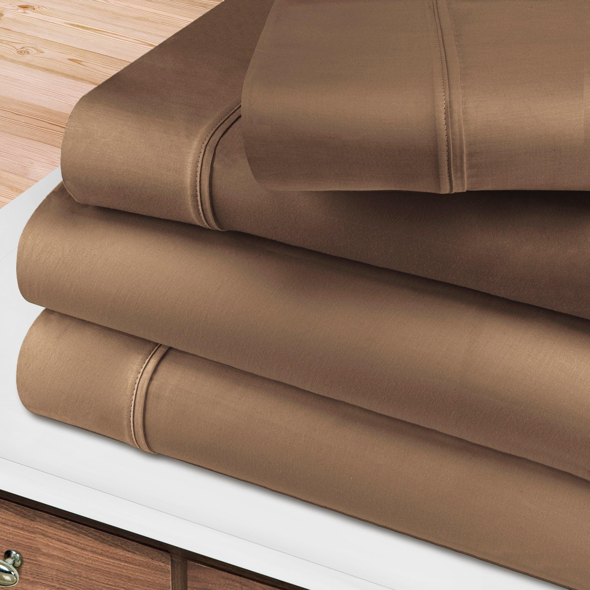 400-Thread Count 100% Egyptian Cotton Soft Deep Pocket Sheet Set FredCo
