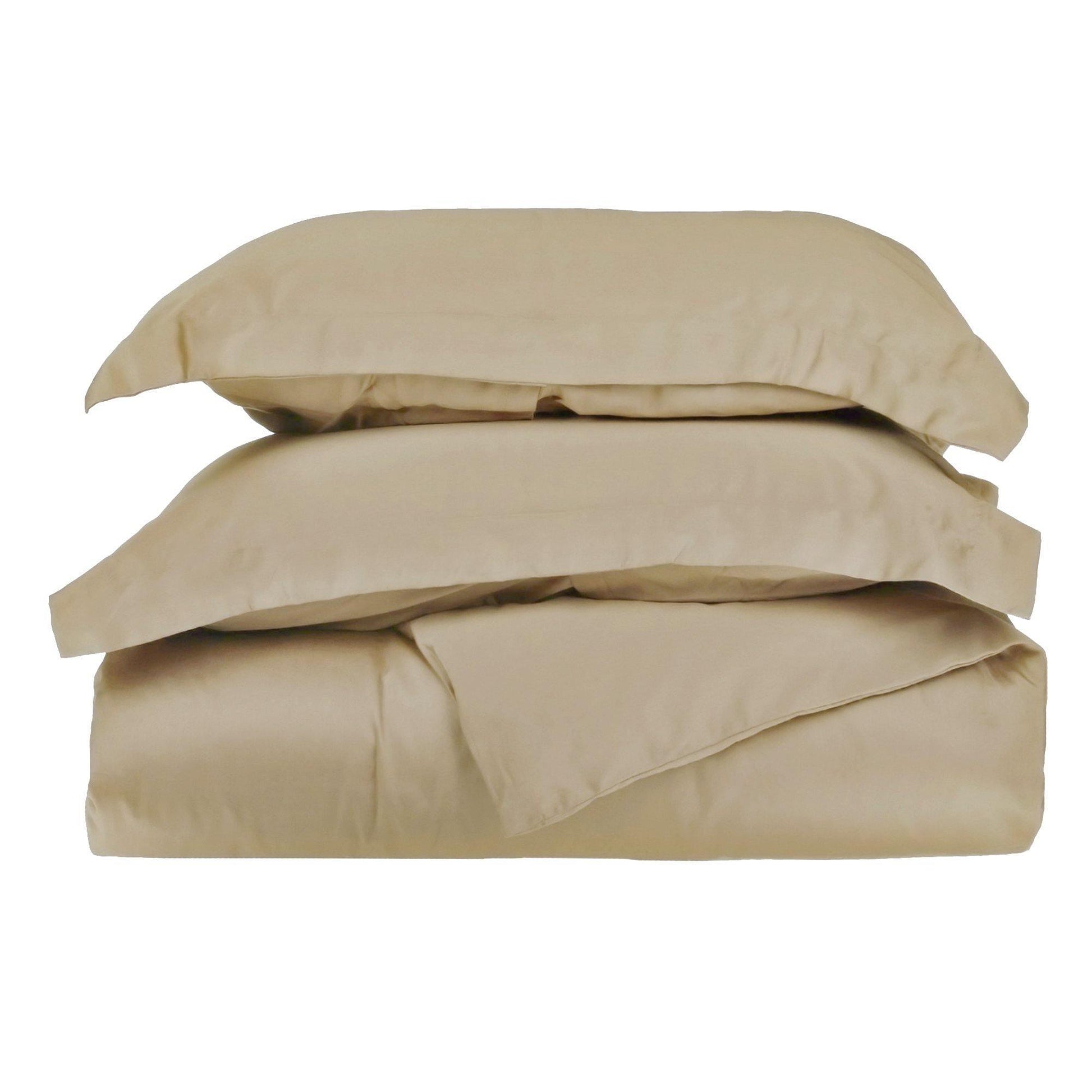 400-Thread-Count Egyptian Cotton Sateen Weave Soft Duvet Cover Set FredCo