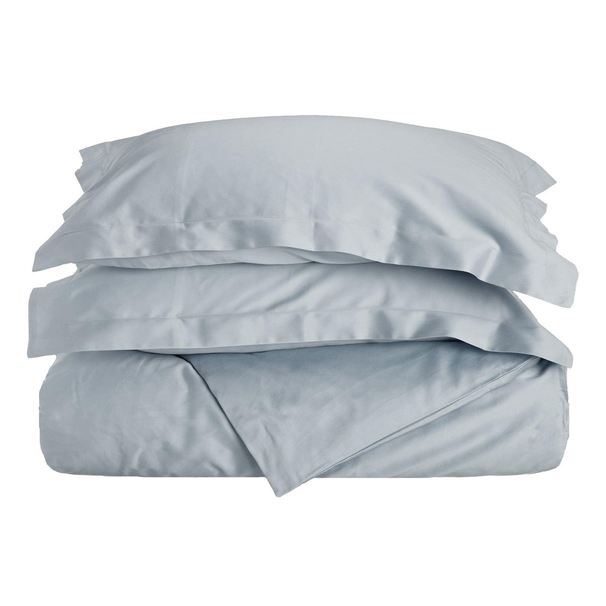 400-Thread-Count Egyptian Cotton Sateen Weave Soft Duvet Cover Set FredCo