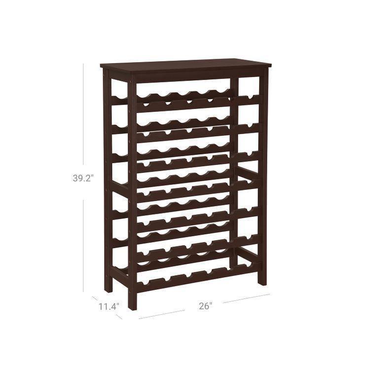 42-Bottle Wine Rack Free Standing Floor FredCo