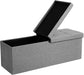 43.3 Inch Storage Ottoman with Flip-Up Lid, Light Gray FredCo