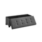43.3 Inches Storage Ottoman Bench Gray FredCo