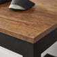 47.2” Metal Frame Computer Desk Brown FredCo
