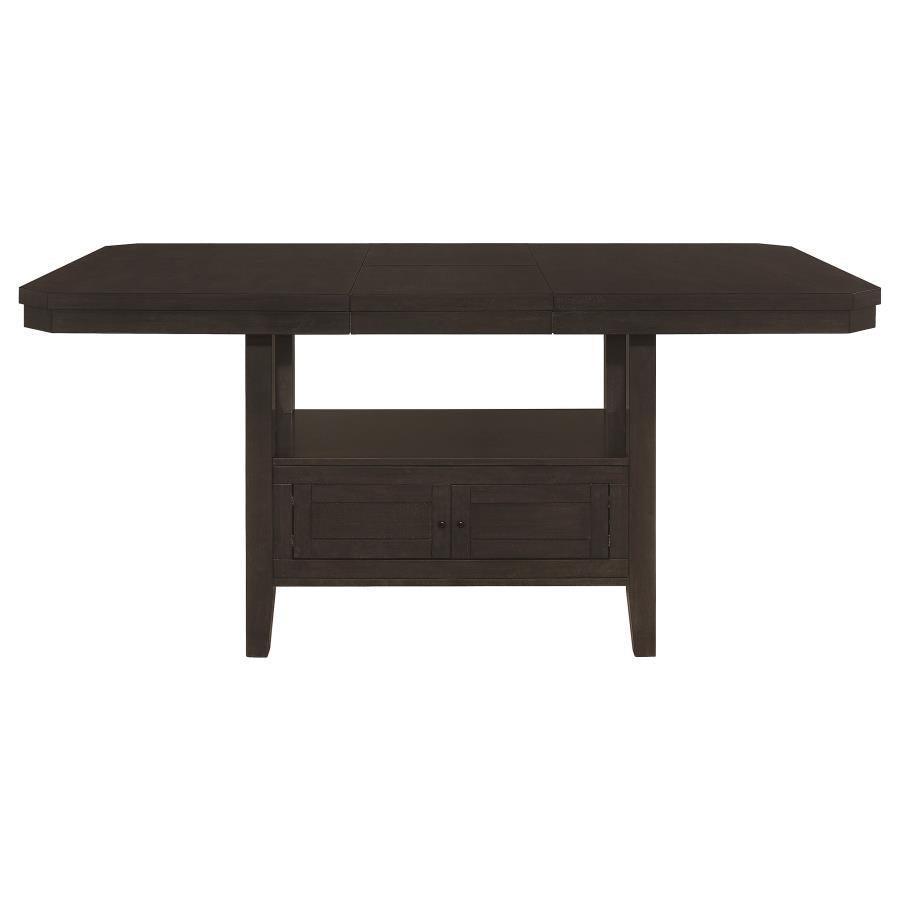 5 PC Set 193108-S5 Coaster Prentiss Extendable Rectangular Counter Height Table with Butterfly Leaf Cappuccino FredCo