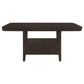 5 PC Set 193108-S5 Coaster Prentiss Extendable Rectangular Counter Height Table with Butterfly Leaf Cappuccino FredCo