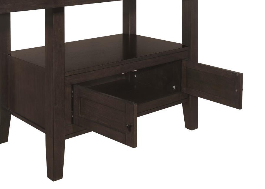 5 PC Set 193108-S5 Coaster Prentiss Extendable Rectangular Counter Height Table with Butterfly Leaf Cappuccino FredCo