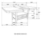 5 PC Set 193108-S5 Coaster Prentiss Extendable Rectangular Counter Height Table with Butterfly Leaf Cappuccino FredCo