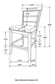 5 PC Set 193108-S5 Coaster Prentiss Extendable Rectangular Counter Height Table with Butterfly Leaf Cappuccino FredCo