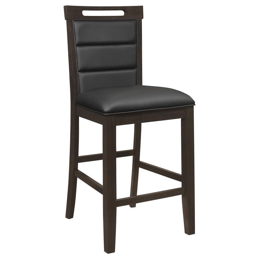 5 PC Set 193108-S5 Coaster Prentiss Extendable Rectangular Counter Height Table with Butterfly Leaf Cappuccino FredCo