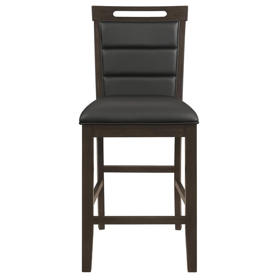 5 PC Set 193108-S5 Coaster Prentiss Extendable Rectangular Counter Height Table with Butterfly Leaf Cappuccino FredCo