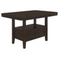 5 PC Set 193108-S5 Coaster Prentiss Extendable Rectangular Counter Height Table with Butterfly Leaf Cappuccino FredCo