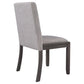 5-Piece Dining Set, Wood Rectangular Table with 4 Linen Chairs, Gray SH000133AAE FredCo