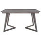 5-Piece Dining Set, Wood Rectangular Table with 4 Linen Chairs, Gray SH000133AAE FredCo